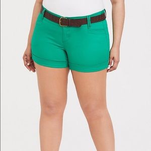 Torrid Green Shorts *Belt Not Included* Sz 18